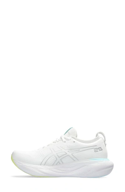 Shop Asics Gel-nimbus® 25 Running Shoe In White/ Pure Silver