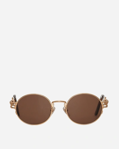 Shop Jean Paul Gaultier 56-6106 Sunglasses Pink / Gold In Black