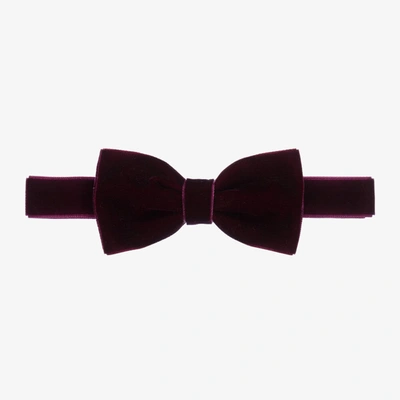 Shop Milledeux Boys Purple Velvet Bow Tie (10cm)