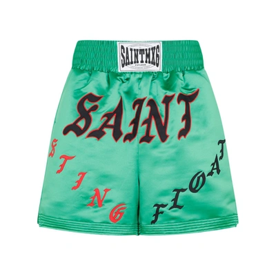 Shop Saint Mxxxxxx Boxing Shorts Pants In Green