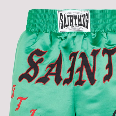 Shop Saint Mxxxxxx Boxing Shorts Pants In Green