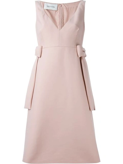 valentino pink bow dress Valentino Cutout Bow Mini Dress in Shocking Pink