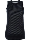 Vince Sleeveless Mesh Stitched Top In Coastal Blue