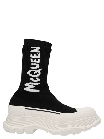 Shop Alexander Mcqueen 'tread Slick' Ankle Boots