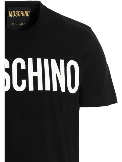 Shop Moschino Label T-shirt White/black