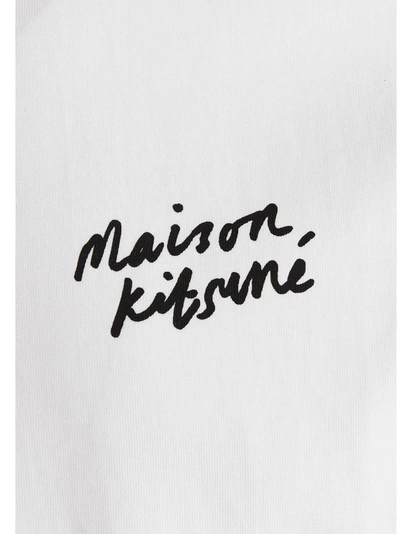 Shop Maison Kitsuné Mini Handwriting T-shirt White