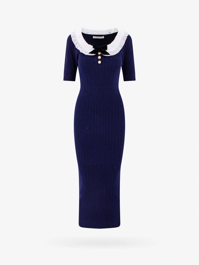 Shop Alessandra Rich Dress In Blue