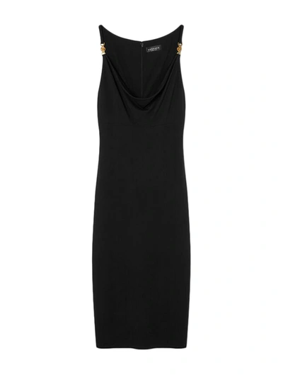 Shop Versace Medusa `95 Midi Dress In Black