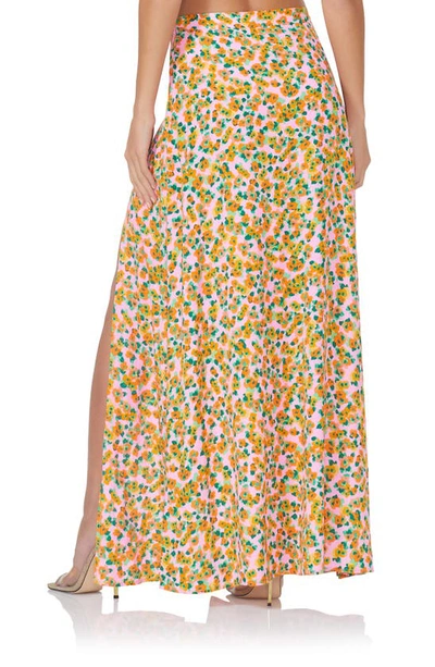 Shop Afrm Deren Floral Slit Hem Maxi Skirt In High Summer Ditsy