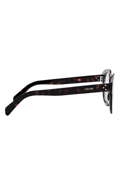 Celine Bold 3 Dots 50mm Butterfly Optical Glasses In Dark Havana