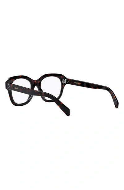Celine Bold 3 Dots 50mm Butterfly Optical Glasses In Dark Havana