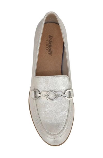 Shop Dr. Scholl's Rate Adorn Loafer In Silver Leather