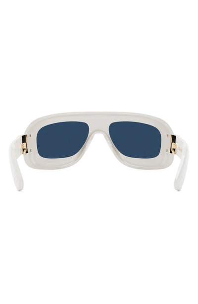 Shop Dior Lady 95.22 M1i 58mm Mask Sunglasses In Ivory / Blue