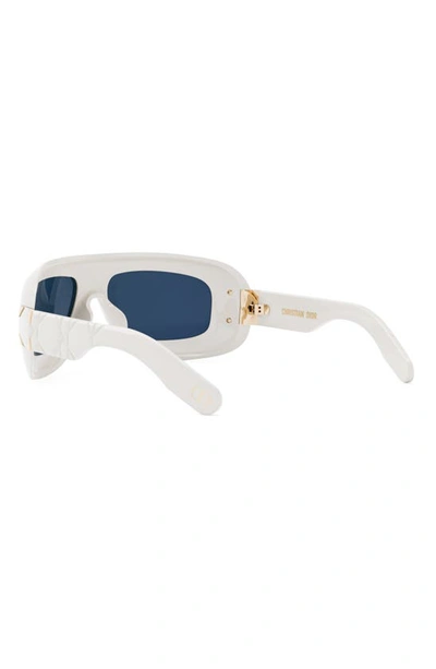 Shop Dior Lady 95.22 M1i 58mm Mask Sunglasses In Ivory / Blue
