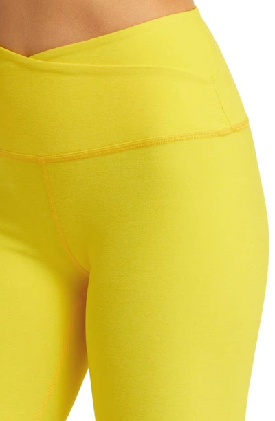 Shop Beyond Yoga At Your Leisure High Waist Leggings In Yellow Flower Heather