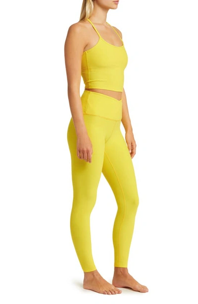 Shop Beyond Yoga At Your Leisure High Waist Leggings In Yellow Flower Heather