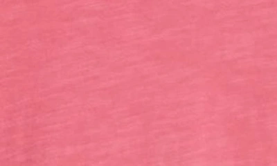 Shop Zella Relaxed Long Sleeve Slub Jersey T-shirt In Pink Caliente