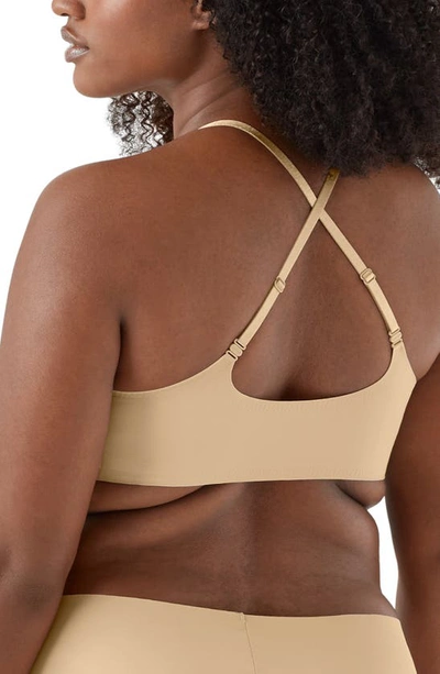 True & Co. True Body Triangle Convertible Strap Bralette In Desert