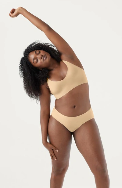 True & Co. True Body Triangle Convertible Strap Bralette In Desert