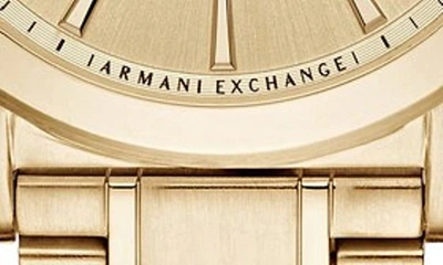 Armani Exchange Bracelet Watch, 44mm In Gold/ Gold