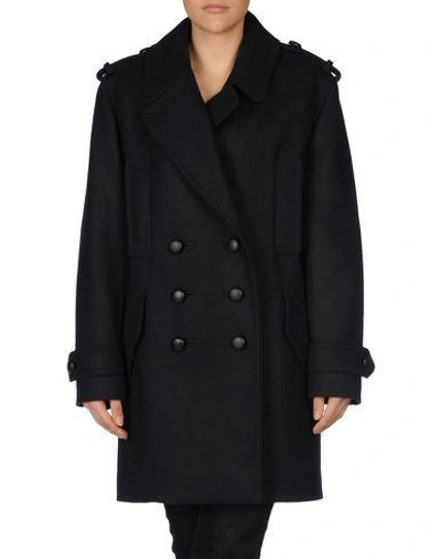Shop Isabel Marant Coats In Dark Blue