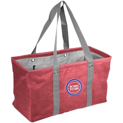 Shop Logo Brands Detroit Pistons Crosshatch Picnic Caddy Tote Bag In Red