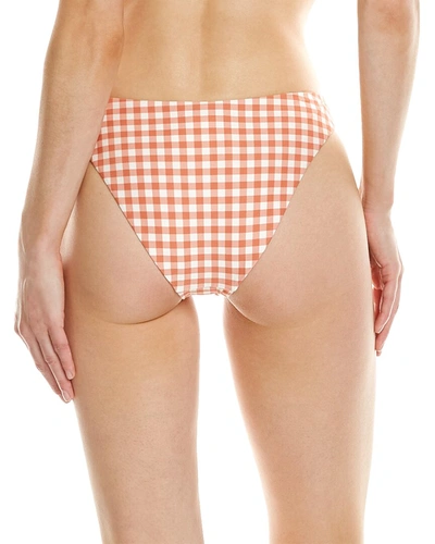 Weworewhat Rosette Scoop Bikini Bottom In Orange