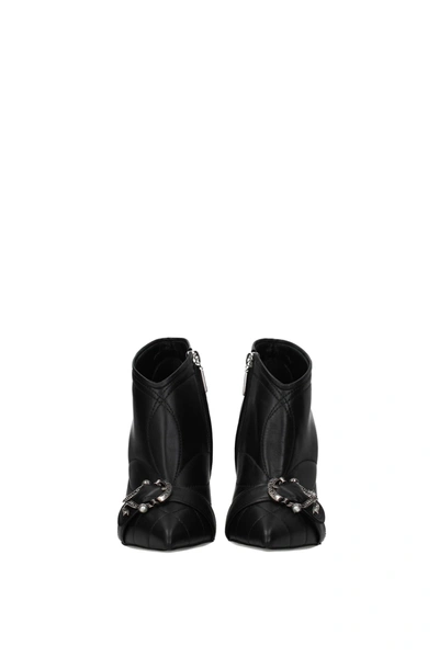 Shop Dolce & Gabbana Ankle Boots Devotion Leather Black