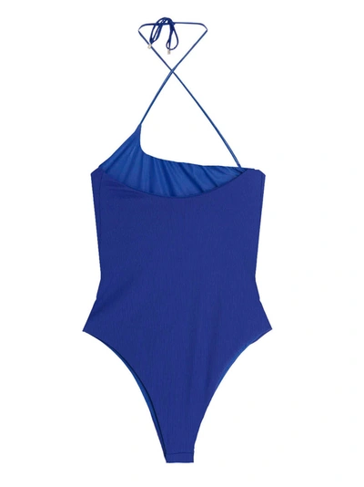 Shop Attico One-piece Ribbed Swimsuit