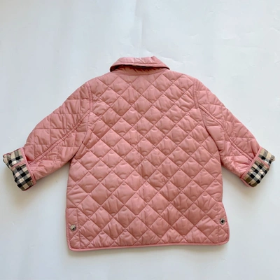 Pre-owned Burberry Pink Puffy Quilted Children Jacket, 18 Months