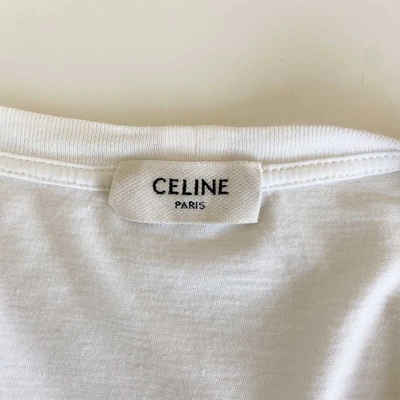 Pre-owned Celine White Logo T Shirt