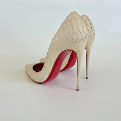 Pre-owned Christian Louboutin Python So Kate Pointed Toe Pumps, 39