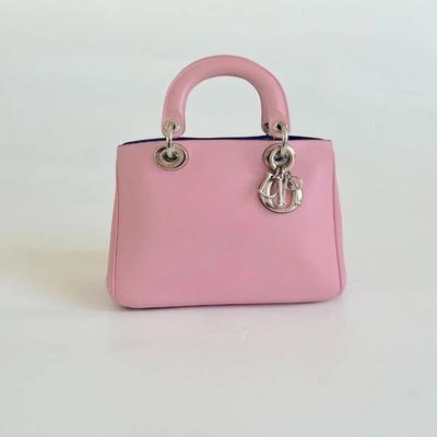 Pre-owned Dior Pink Leather Mini Issimo Tote