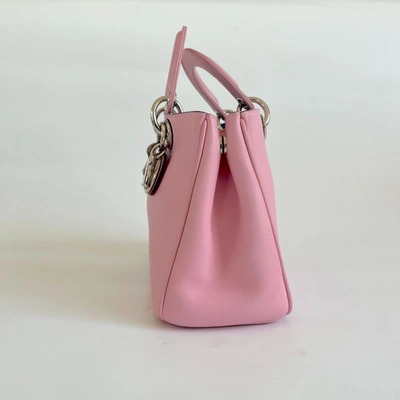 Pre-owned Dior Pink Leather Mini Issimo Tote