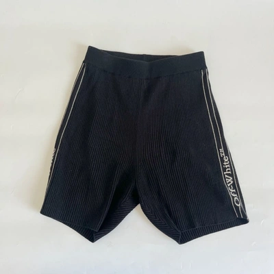 OFF-WHITE Pre-owned Black Ribbed Biker Shorts