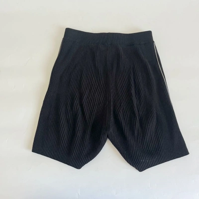Pre-owned Off-white Black Ribbed Biker Shorts