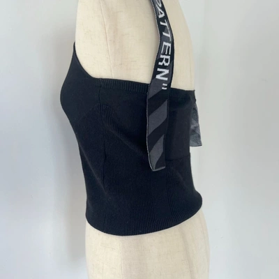 Pre-owned Off-white Black Ribbed Top