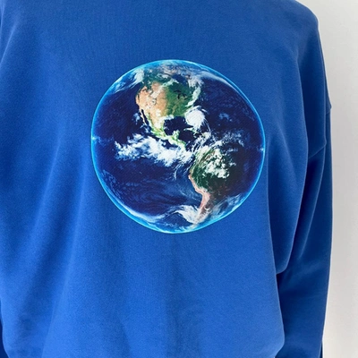 Pre-owned Pangaia Blue Sweater With Planet Patch