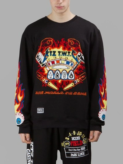 Shop Ktz Black Embroidered Sweater