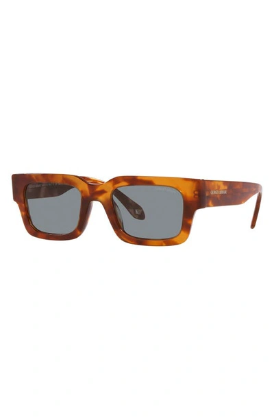 Armani Exchange 52mm Rectangular Sunglasses In Red Havana