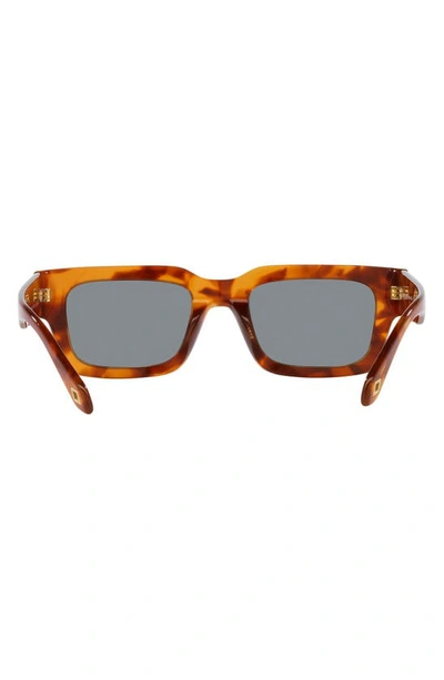 Armani Exchange 52mm Rectangular Sunglasses In Red Havana