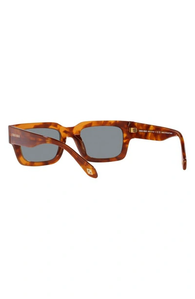 Armani Exchange 52mm Rectangular Sunglasses In Red Havana