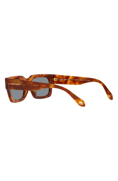 Armani Exchange 52mm Rectangular Sunglasses In Red Havana