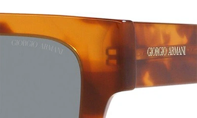 Armani Exchange 52mm Rectangular Sunglasses In Red Havana