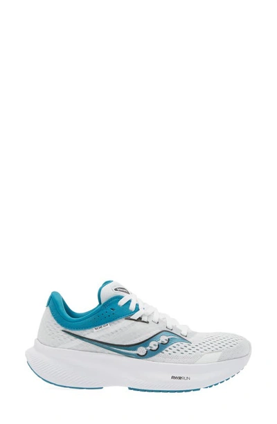Shop Saucony Ride 16 Running Shoe In White/ Ink