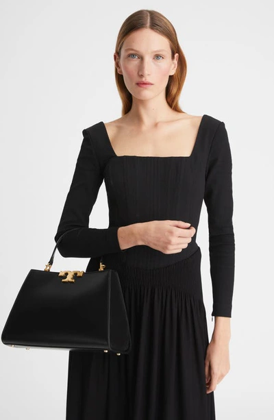 Tory Burch Eleanor Satchel In Black