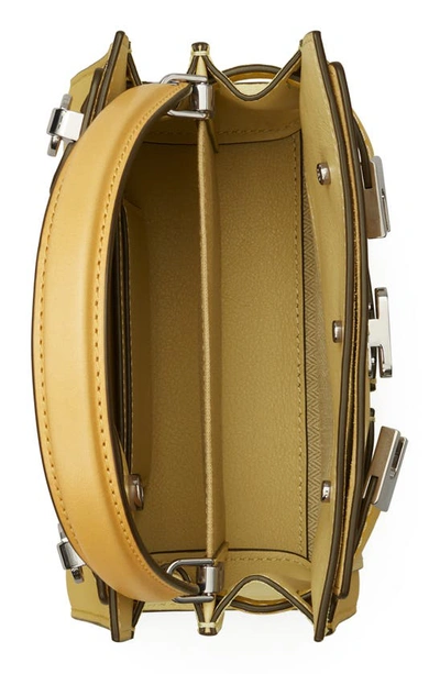 Tory Burch Petite Lee Radziwill Pocket Leather Double Bag In Cornbread