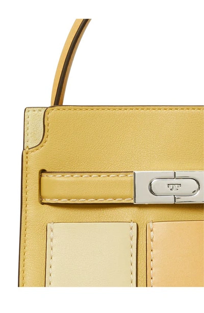 Tory Burch Petite Lee Radziwill Pocket Leather Double Bag In Cornbread