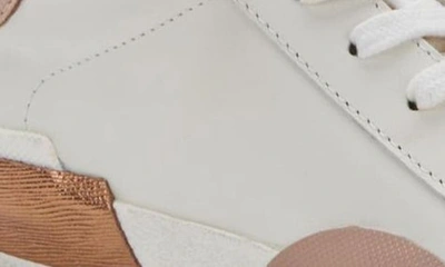 Shop Dolce Vita Zina Sneaker In White/ Tan Leather