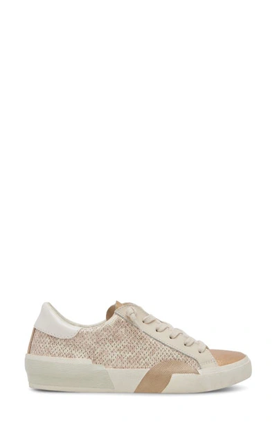 Shop Dolce Vita Zina Sneaker In Sand Embossed Leather
